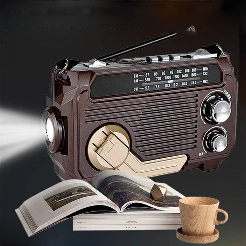 📢📢50% OFF !!!⏰Multi-function Hand Crank Portable Radio with Flashlight