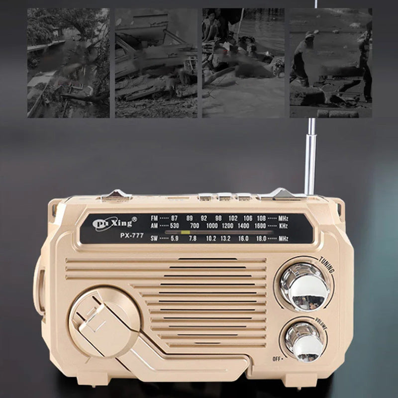 📢📢50% OFF !!!⏰Multi-function Hand Crank Portable Radio with Flashlight