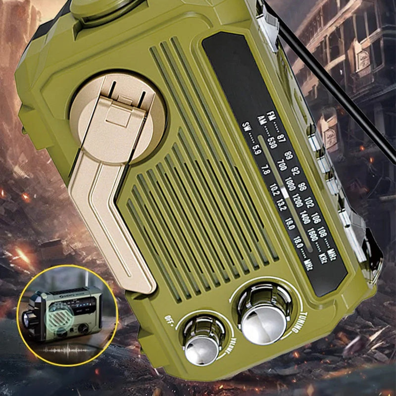 📢📢50% OFF !!!⏰Multi-function Hand Crank Portable Radio with Flashlight
