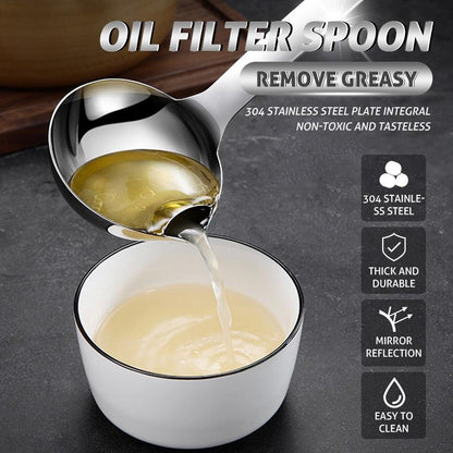 Household Oil Water Separator Ladle Density Principle Grease Remover Strainer Spoon Kitchen Daily Cooking Gadget