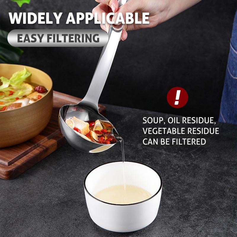 Household Oil Water Separator Ladle Density Principle Grease Remover Strainer Spoon Kitchen Daily Cooking Gadget
