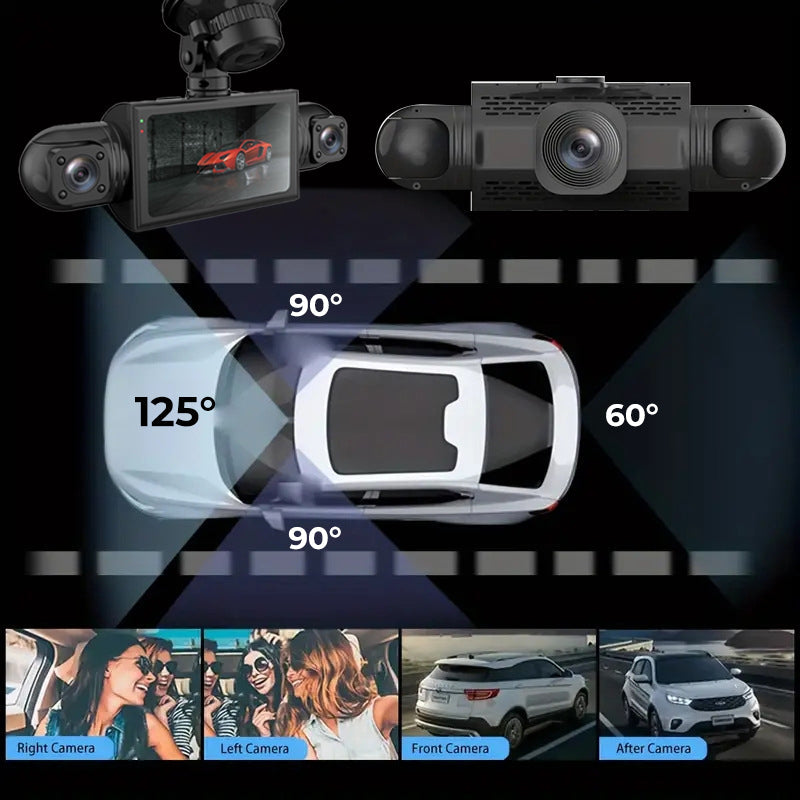 📢📢50% OFF !! ⏰1080p 4-Channel Dash Cam with G-Sensor