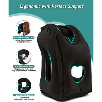 🔥50% OFF🌬️✈️😴 Portable, inflatable, ergonomic travel pillow: Enjoy a comfortable sleep anytime, anywhere 🧳💤