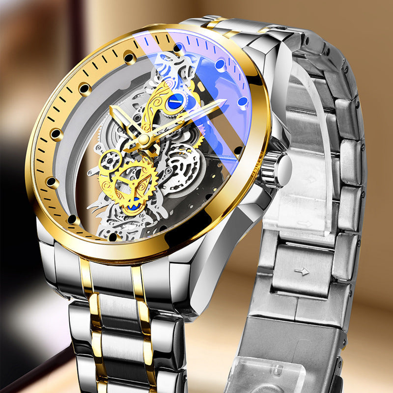 🔥⏳Limited-Time 50% OFF!⌚ Double-Sided Skeleton Tourbillon-Style Watch✨