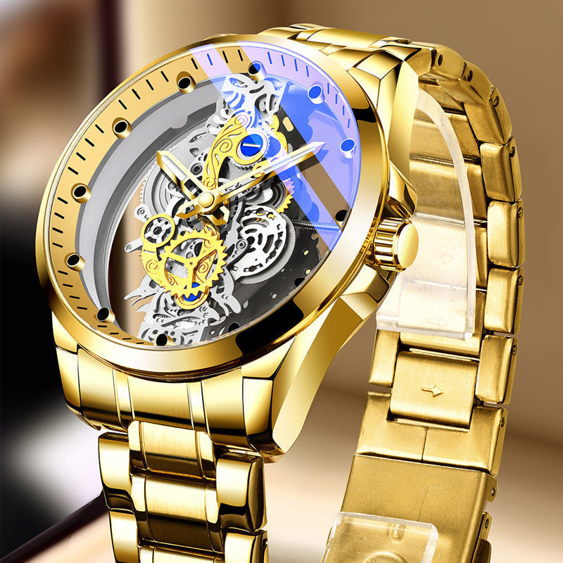 🔥⏳Limited-Time 50% OFF!⌚ Double-Sided Skeleton Tourbillon-Style Watch✨