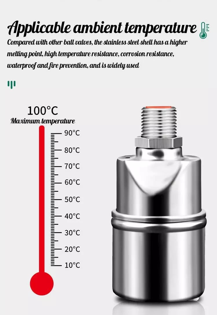 🚰 LIMITED-TIME 50% OFF! ✨ 304 Stainless Steel Water Level Control Float Valve – Auto Shut-Off, No Electricity, Rust-Proof 💧