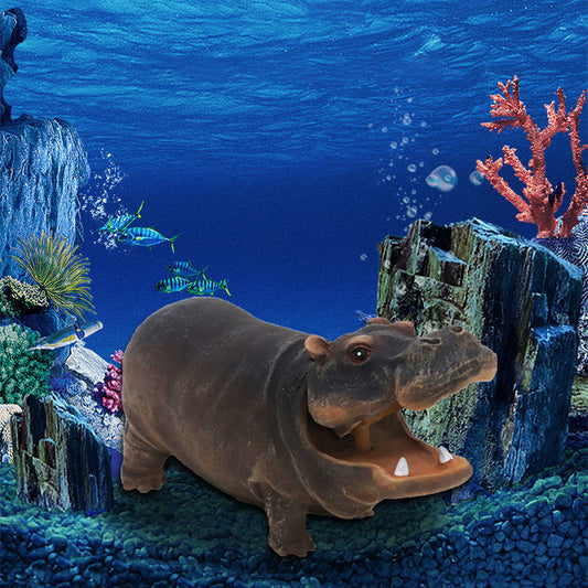 🌿Fish Tank Hippo Bubble Decoration💦