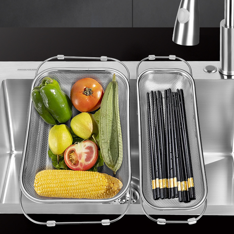 📢📢50% OFF !!!⏰Stainless Steel Telescopic Drainer Basket
