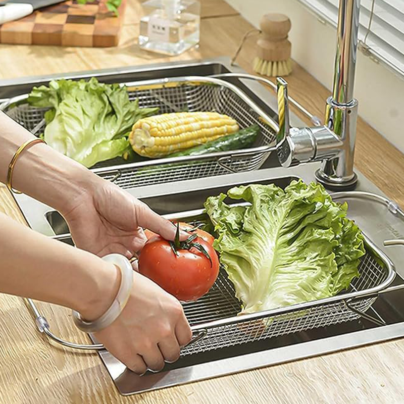 📢📢50% OFF !!!⏰Stainless Steel Telescopic Drainer Basket