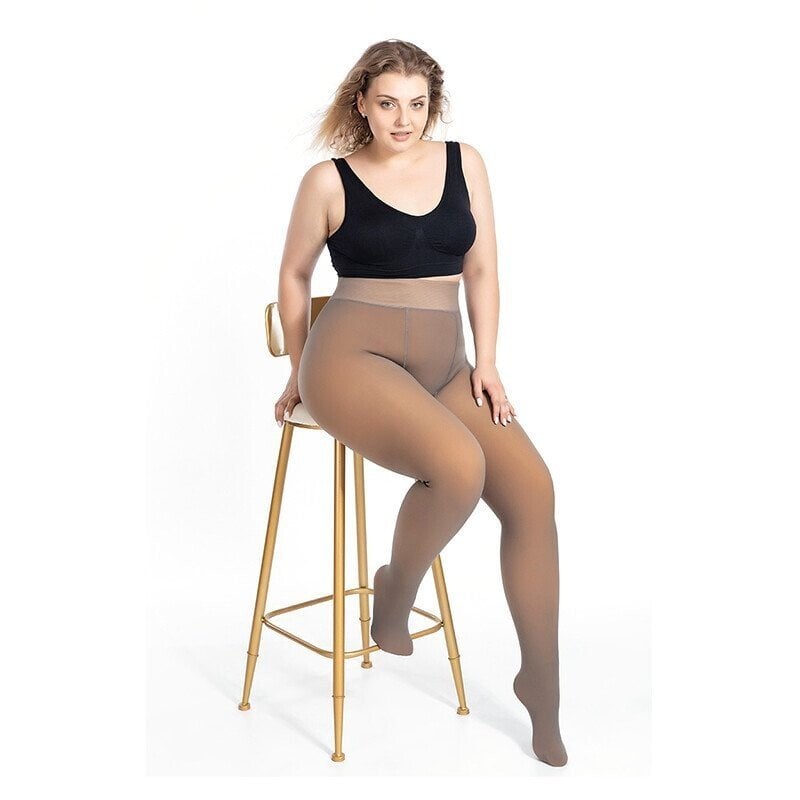 🔥Flash Sale 50% OFF!!⚡20K+ SOLD! 🏆Flawless Legs Fake Translucent Warm Plush Lined Elastic Tights