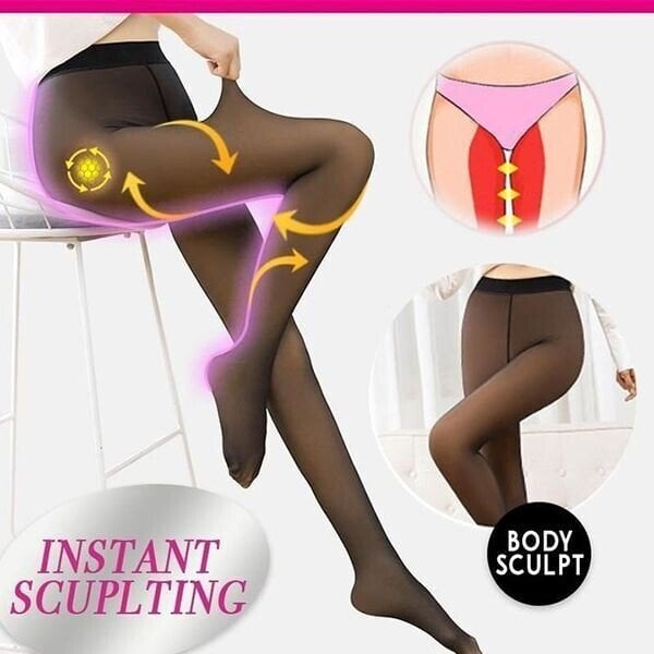 🔥Flash Sale 50% OFF!!⚡20K+ SOLD! 🏆Flawless Legs Fake Translucent Warm Plush Lined Elastic Tights