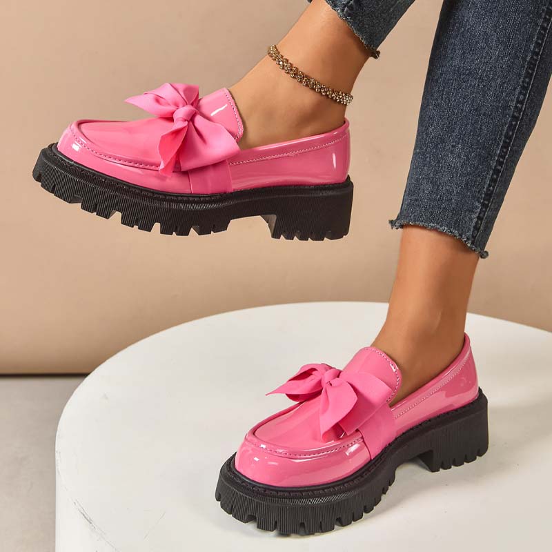 💗Chic Sweet Platform Loafers with Bow