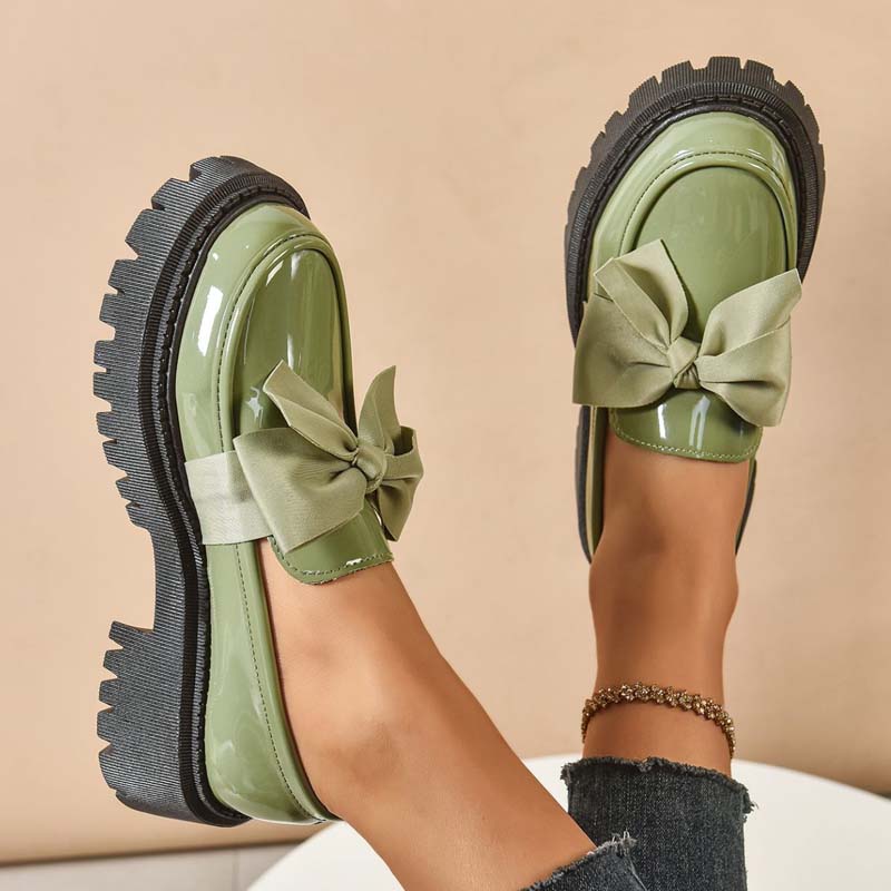 💗Chic Sweet Platform Loafers with Bow