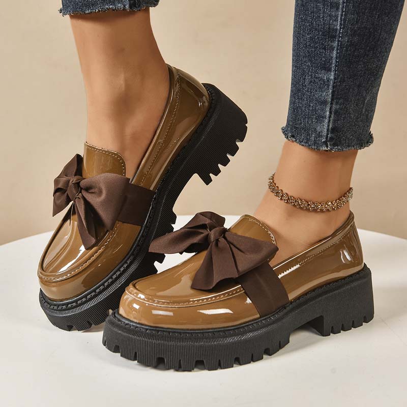 💗Chic Sweet Platform Loafers with Bow