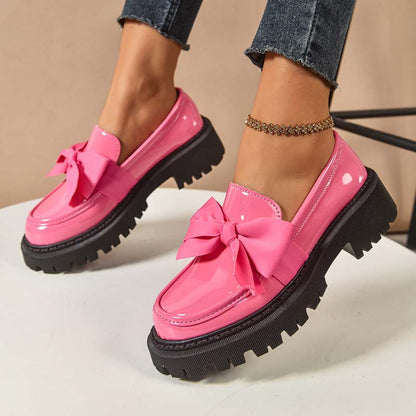 💗Chic Sweet Platform Loafers with Bow
