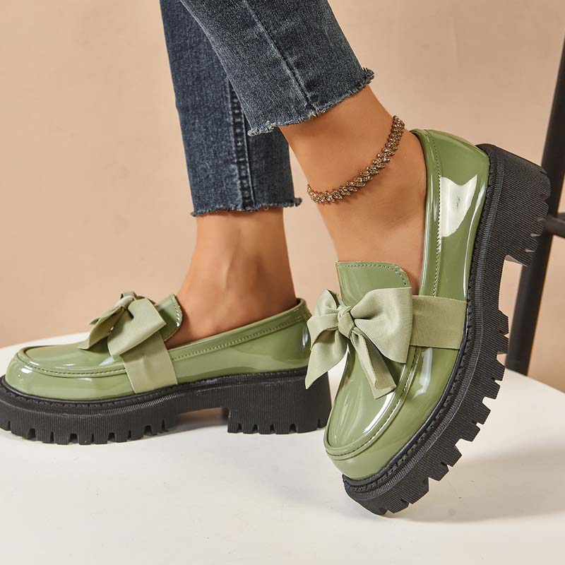 💗Chic Sweet Platform Loafers with Bow