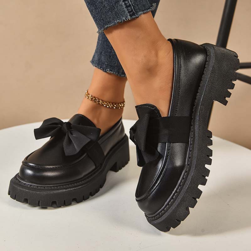 💗Chic Sweet Platform Loafers with Bow
