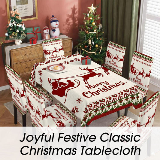🔥 Start preparing now-Up to 50% OFF 🎄Joyful Festive Classic Christmas Tablecloth