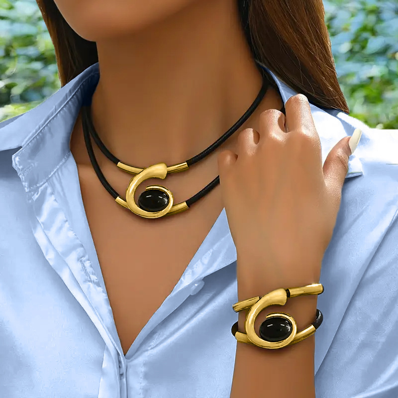 Vintage Boho Necklace & Bracelet Set