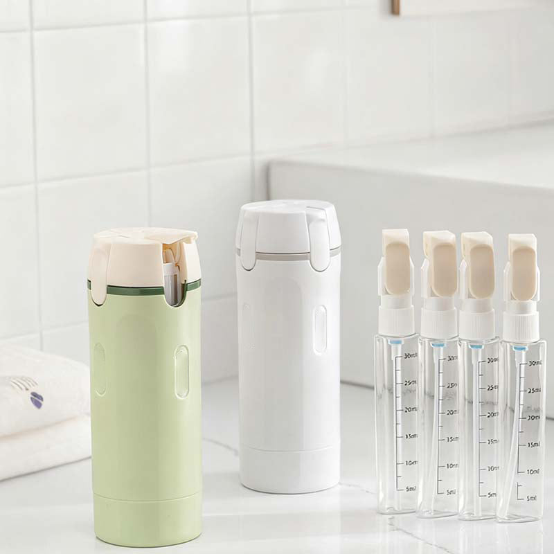 🧴 49% OFF NOW! 🎉 4-in-1 Travel Dispenser Bottles – Leak-Proof, Refillable & TSA Approved ✈️📦