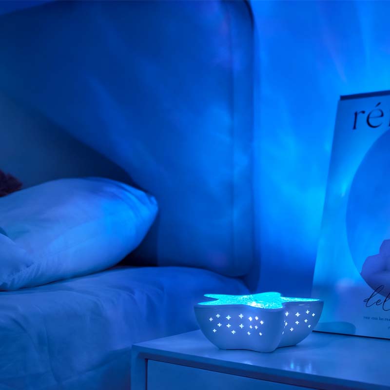 🌊Multi-color adjustment Hot selling atmosphere room decoration starfish wave projection lamp