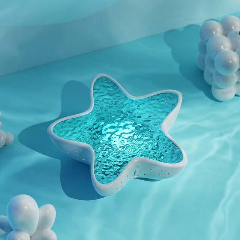🌊Multi-color adjustment Hot selling atmosphere room decoration starfish wave projection lamp