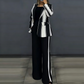 Fashion Blazer & Wide-Leg Pants Set