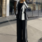 Fashion Blazer & Wide-Leg Pants Set