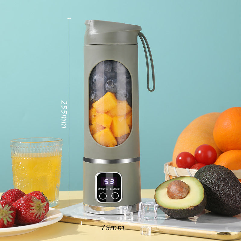 🍊🥤 450 ml Portable Cordless Blender | Digital LED Display, Dual Lid & 30-Second Blend