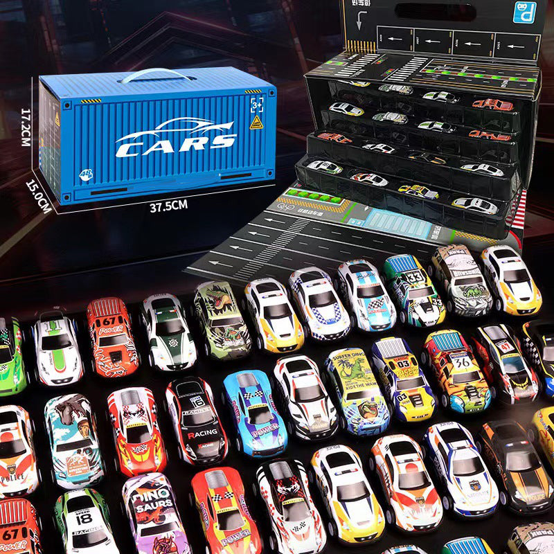 🎅 Christmas Promotion  55% OFF 🎁 48 Mini Pull-Back Cars with Built-In Garage Set