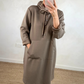 Women's Oversized Long Hoodie Dress with Pockets