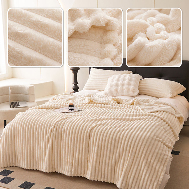 ✨ The Look of Rabbit Fur, The Price of Flannel – Cozy Throw for Sofa, Office & Travel. Free UK Delivery