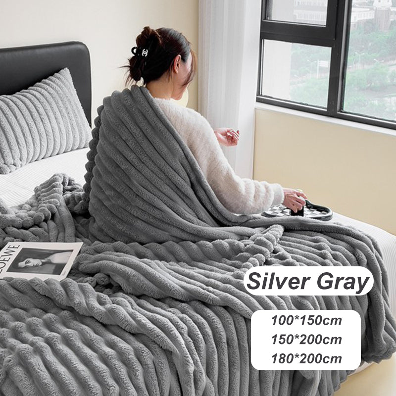 ✨ The Look of Rabbit Fur, The Price of Flannel – Cozy Throw for Sofa, Office & Travel. Free UK Delivery