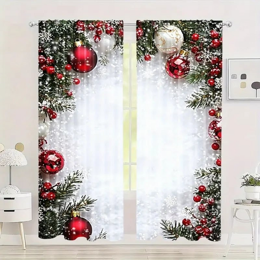 🎅Christmas Window Curtains 2-Piece Set for Home Decor
