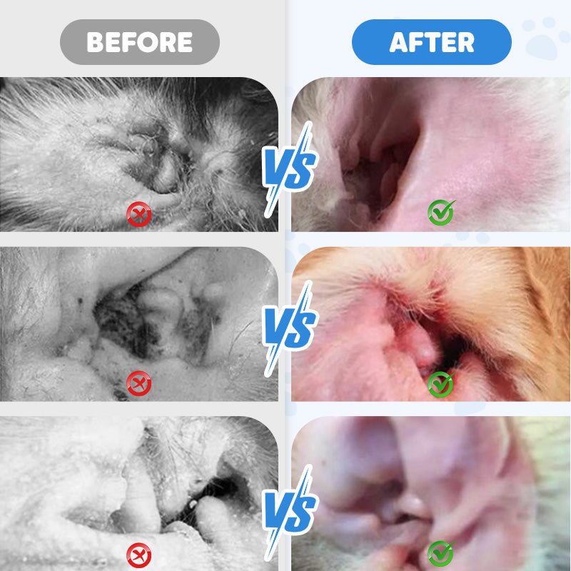 ✨ Pet Ear Cleaner - Gentle Formula with Soothing Aloe for Dogs & Cats, Prevents Infections & Odor 🌿👂