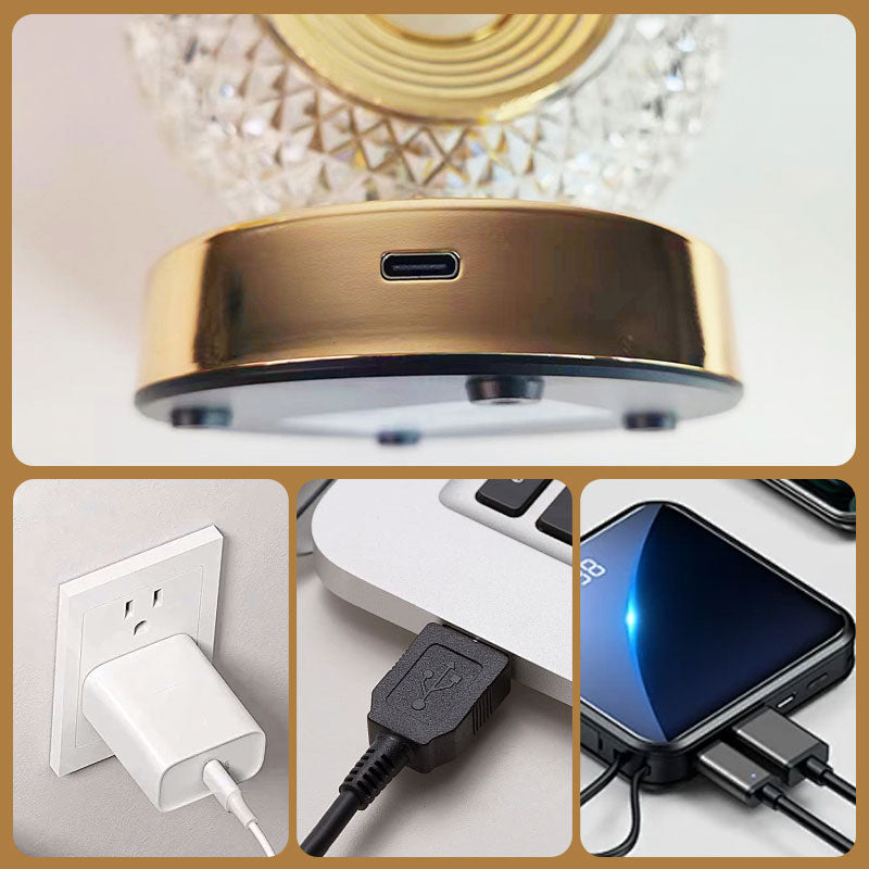 🎅Christmas Sale 49% OFF!!🎄50K+ SOLD! 🎁✨Rechargeable Luxury Crystal LED Night Light Lamp