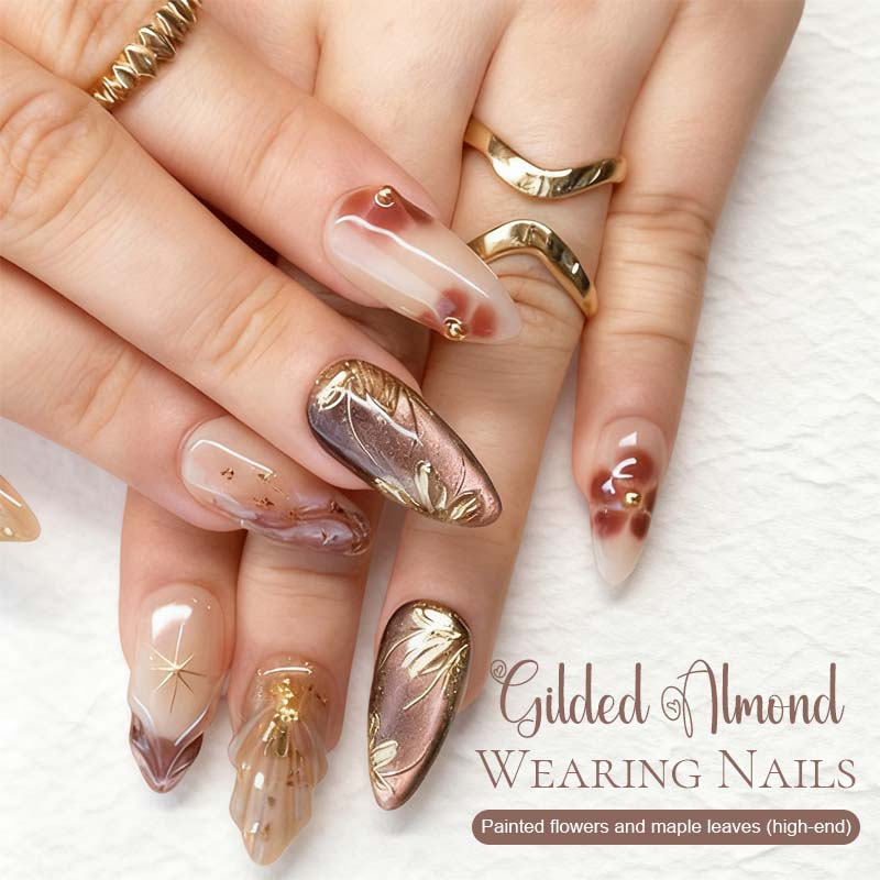 🎅✨Christmas Sale 50% OFF💥30 PCS Handcrafted Almond Press-On Nails Set💅