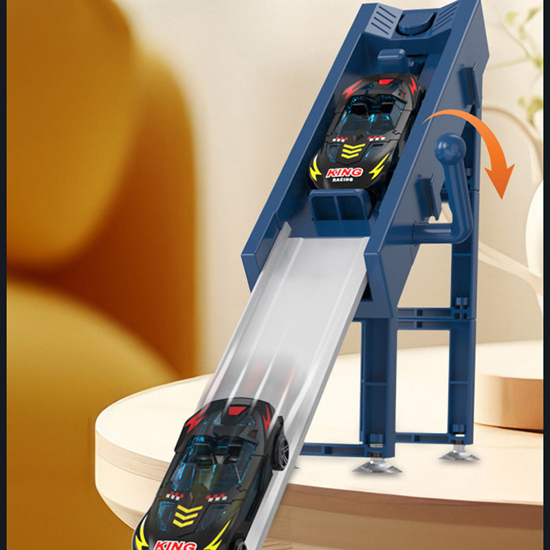 🏎️ 50% OFF NOW! DOUBLE THE TRACK, DOUBLE THE FUN! ✨ Dual Toy Car Launcher Racing Track Set - 2 Launchers with 360° Loops & 6 Speed Modes for Competitive Sibling Play! 🚗✨