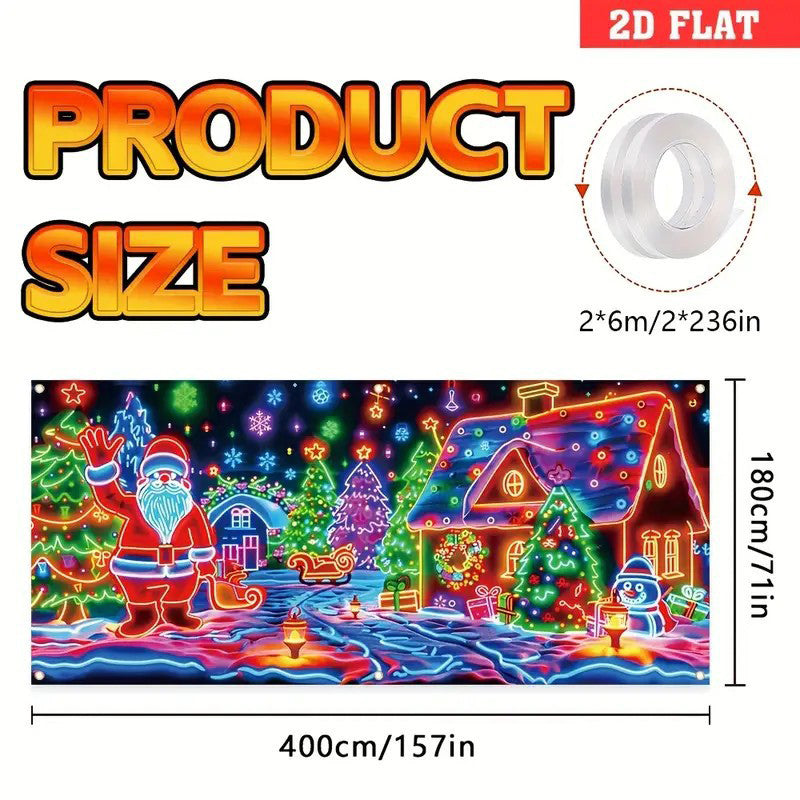 🎄Black Friday SALE 50% OFF!🔥Christmas Garage Door Cover Banner