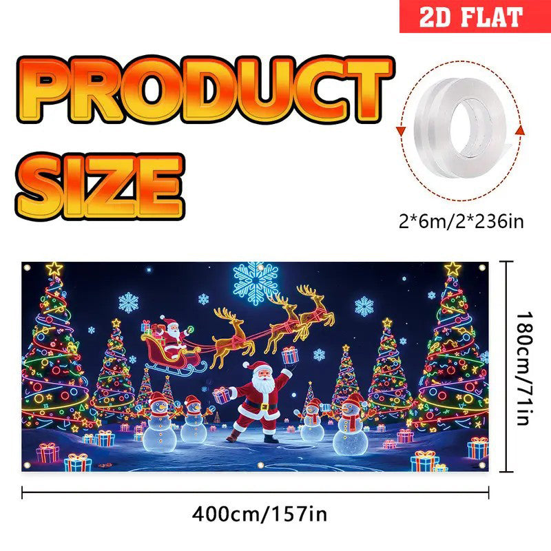 🎄Black Friday SALE 50% OFF!🔥Christmas Garage Door Cover Banner