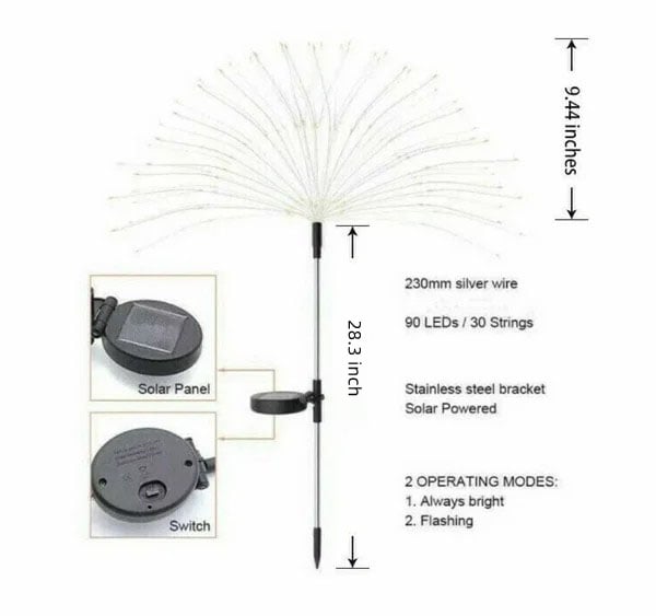 🔥💡WATERPROOF SOLAR GARDEN LIGHT - 7 Colors & Automatic Dusk Sensor, Creates a Magical Atmosphere in the Garden🌟🌳