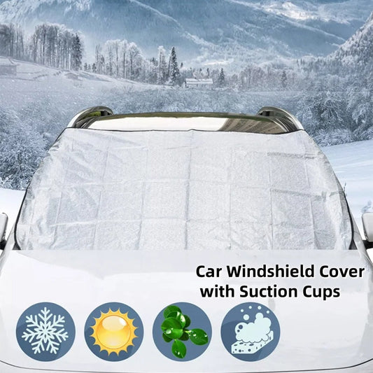 ☀️ 50% OFF NOW! 🚗 Windshield Cover with Suction Cups – Blocks 99% UV, Prevents Frost & Snow – Portable & Washable ❄️