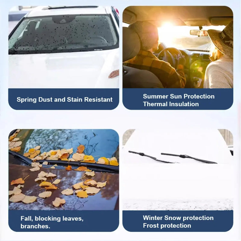 ☀️ 50% OFF NOW! 🚗 Windshield Cover with Suction Cups – Blocks 99% UV, Prevents Frost & Snow – Portable & Washable ❄️