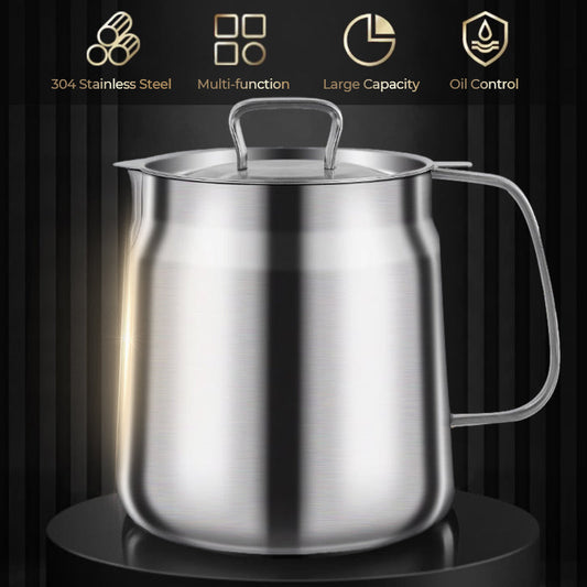 🧑‍🍳 50% OFF! Multi‑Function Stainless Steel Oil Filter Container – Large capacity, reusable filter. Saves oil, keeps cooking clean & healthy. A kitchen must‑have! 🔥✨