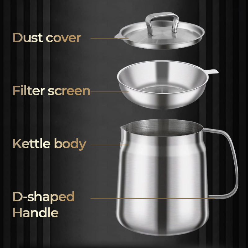 🧑‍🍳 50% OFF! Multi‑Function Stainless Steel Oil Filter Container – Large capacity, reusable filter. Saves oil, keeps cooking clean & healthy. A kitchen must‑have! 🔥✨