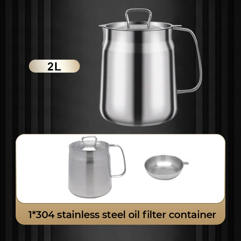 🧑‍🍳 50% OFF! Multi‑Function Stainless Steel Oil Filter Container – Large capacity, reusable filter. Saves oil, keeps cooking clean & healthy. A kitchen must‑have! 🔥✨