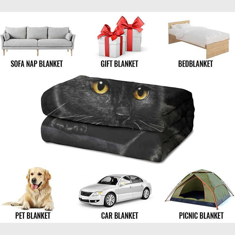 💖🐱Black Cat All-Season Cozy Blanket