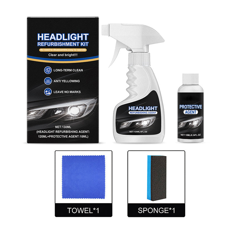 🏆 Last Day Special Price £10.99 ! 🔥Buy 2 Get 1 Free🚘 Automotive Headlamp Restoration Fluid, blurring enhanced crystalline coating refurbisher
