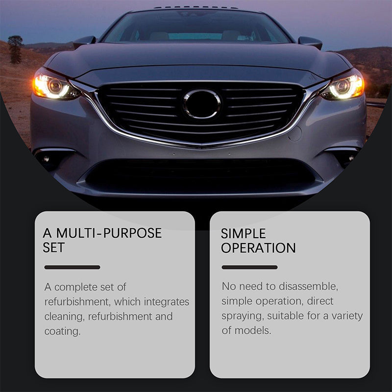 🏆 Last Day Special Price £10.99 ! 🔥Buy 2 Get 1 Free🚘 Automotive Headlamp Restoration Fluid, blurring enhanced crystalline coating refurbisher