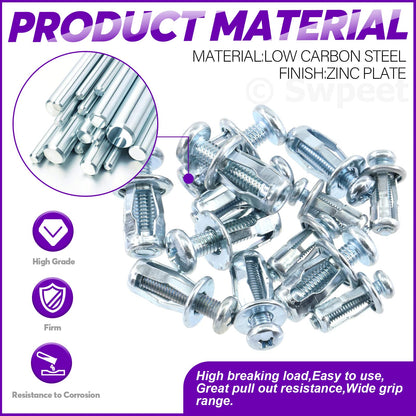 🔥50 pcs Expansion Screw Petal Nut